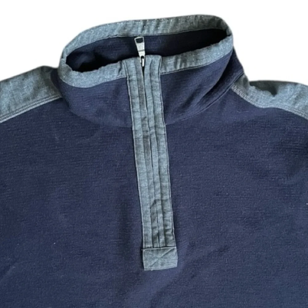Banana Republic Men’s Sweater Quarter Zip Pullover Cotton Navy Blue Size Large